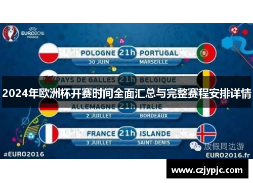 2024年欧洲杯开赛时间全面汇总与完整赛程安排详情